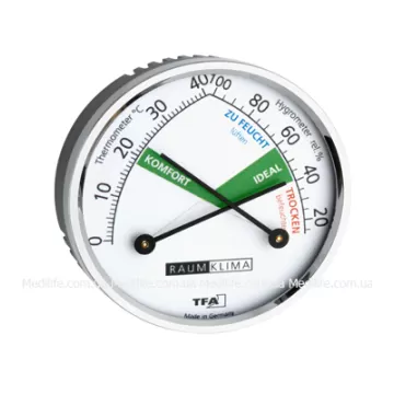 Термогигрометр с цветной шкалой 452024 TFA